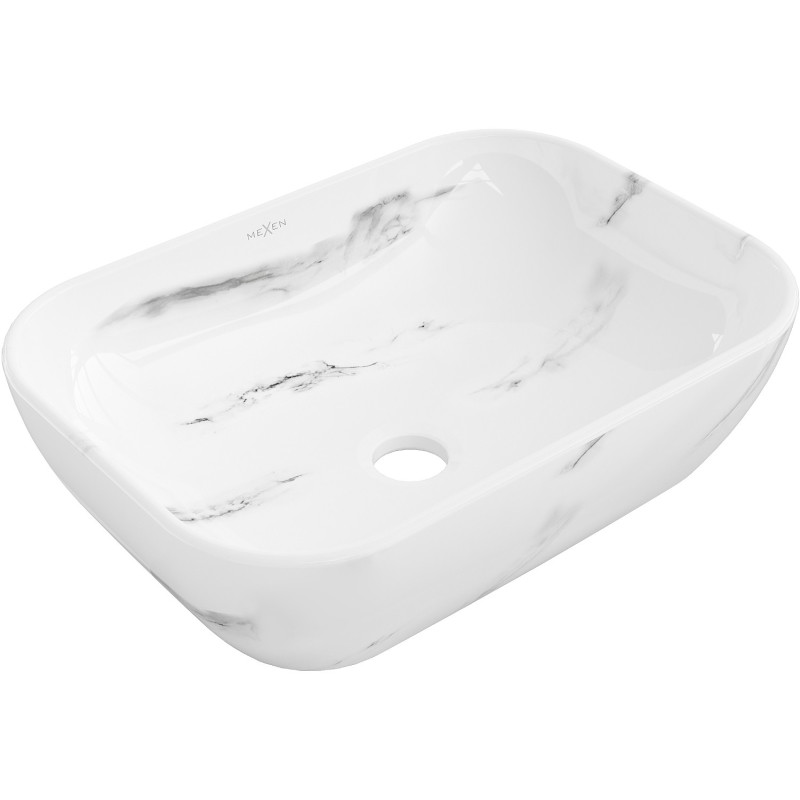 Mexen Rita lauapealne valamu 45 x 32 cm, valge kivi - 21084582
