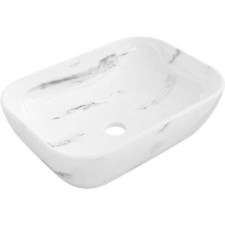Mexen Rita Aufsatzwaschbecken 45 x 32 cm, weißer Stein - 21084582