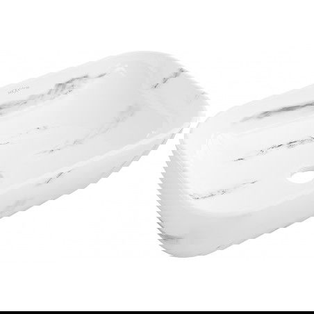 Mexen Rita countertop washbasin 45 x 32 cm, white stone - 21084582