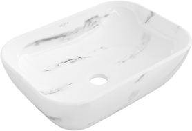 Mexen Rita lauapealne valamu 45 x 32 cm, valge kivi - 21084582
