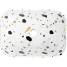 Mexen Rita umivaonik na ploči 45 x 32 cm, bijeli kamen terrazzo - 21084587
