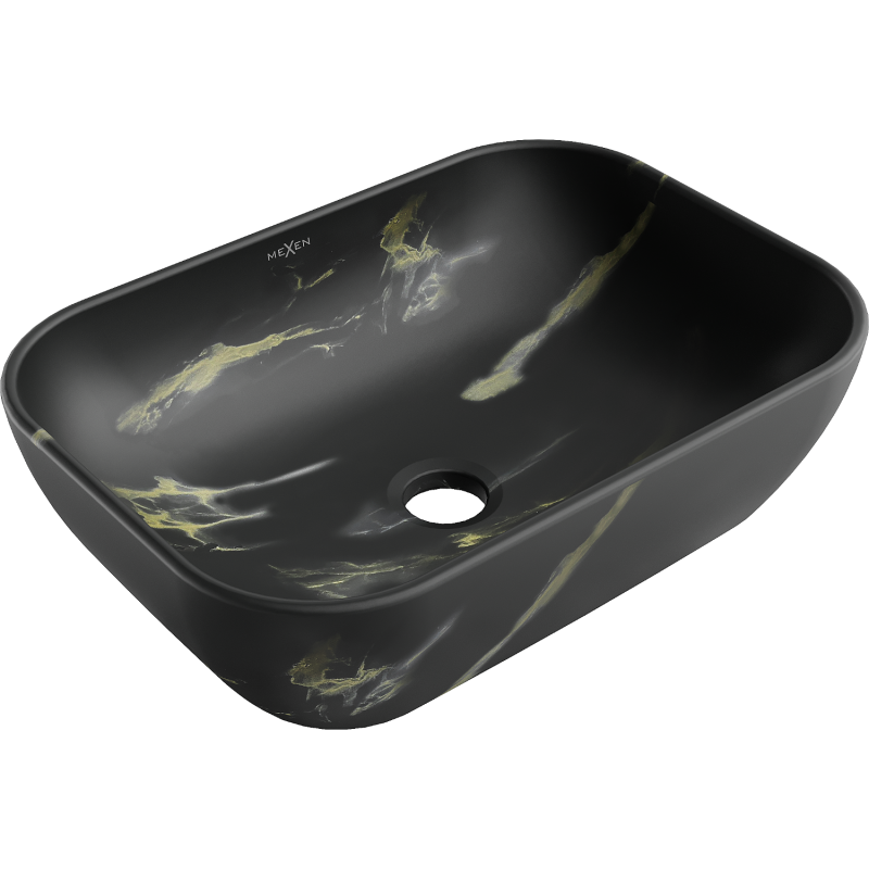 Mexen Rita countertop sink 45 x 32 cm, black stone - 21084588