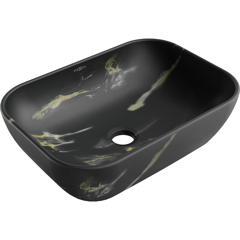 Mexen Rita lauapealne valamu 45 x 32 cm, must kivi - 21084588