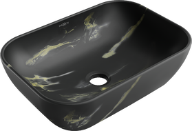 Mexen Rita lavabo de encimera 45 x 32 cm, piedra negra - 21084588