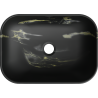 Mexen Rita countertop washbasin 45 x 32 cm, black stone - 21084588