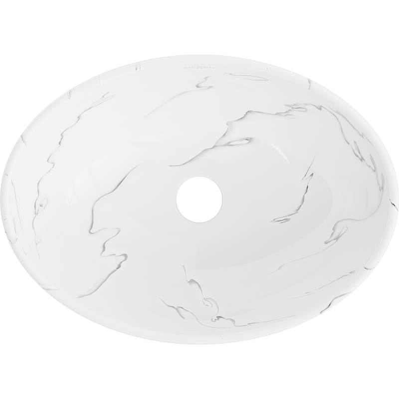 Mexen Elza countertop sink 40 x 33 cm, white stone - 21014081