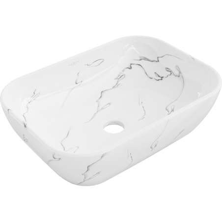 Mexen Rita countertop sink 45 x 32 cm, white stone - 21084583