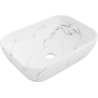 Mexen Rita countertop sink 45 x 32 cm, white stone - 21084583