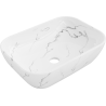 Mexen Rita lavabo sobre encimera 45 x 32 cm, piedra blanca - 21084583