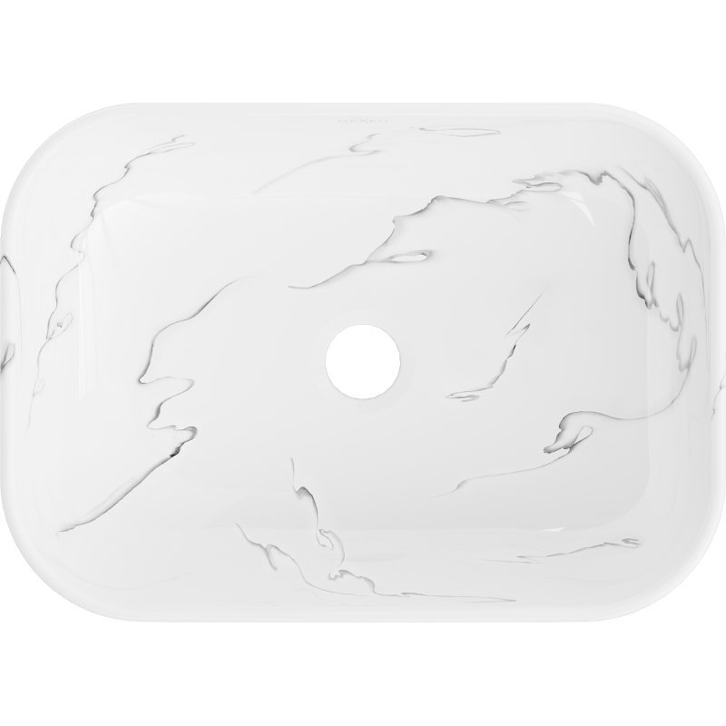 Mexen Rita countertop sink 45 x 32 cm, white stone - 21084583