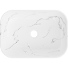 Mexen Rita countertop sink 45 x 32 cm, white stone - 21084583
