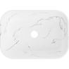 Mexen Rita lavabo sobre encimera 45 x 32 cm, piedra blanca - 21084583