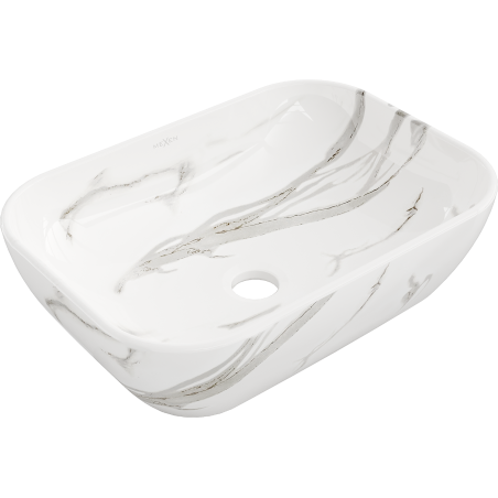 Mexen Rita lavatório de bancada 45 x 32 cm, pedra branca - 21084584