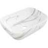 Mexen Rita countertop washbasin 45 x 32 cm, white stone - 21084584