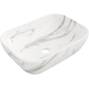 Mexen Rita opbouw wastafel 45 x 32 cm, wit steen - 21084584