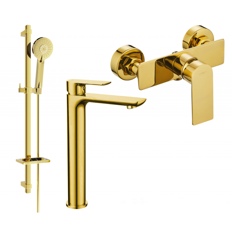 Mexen Alfa DQ40 doucheset, goud - 745714DQ40-50