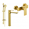Mexen Alfa DQ40 shower set, gold - 745714DQ40-50