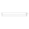 Mexen CVH30 Hygiene Plattenheizkörper 400 x 2800 mm, Unteranschluss, 3069 W, weiß - W630H-040-280-00