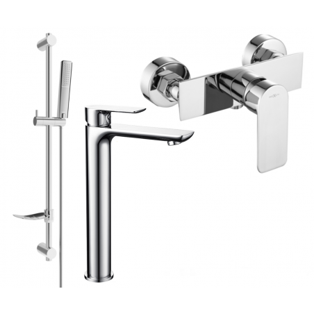 Mexen Alfa Conjunto de duche DF72, cromado - 745714DF72-00