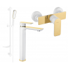 Mexen Alfa DF49 Duschset, weiß/gold - 745714DF49-25