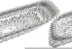 Mexen Rita op der Comptoirs-Waschbecken 45 x 32 cm, wäiss/schwaarzt Muster - 21084586