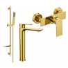 Mexen Alfa DF02 Shower Set, Gold - 745714DF02-50
