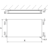Radiateur plat d'hygiène Mexen CVHF20 300 x 900 mm, connexion inférieure, 511 W, blanc - W620HF-030-090-00