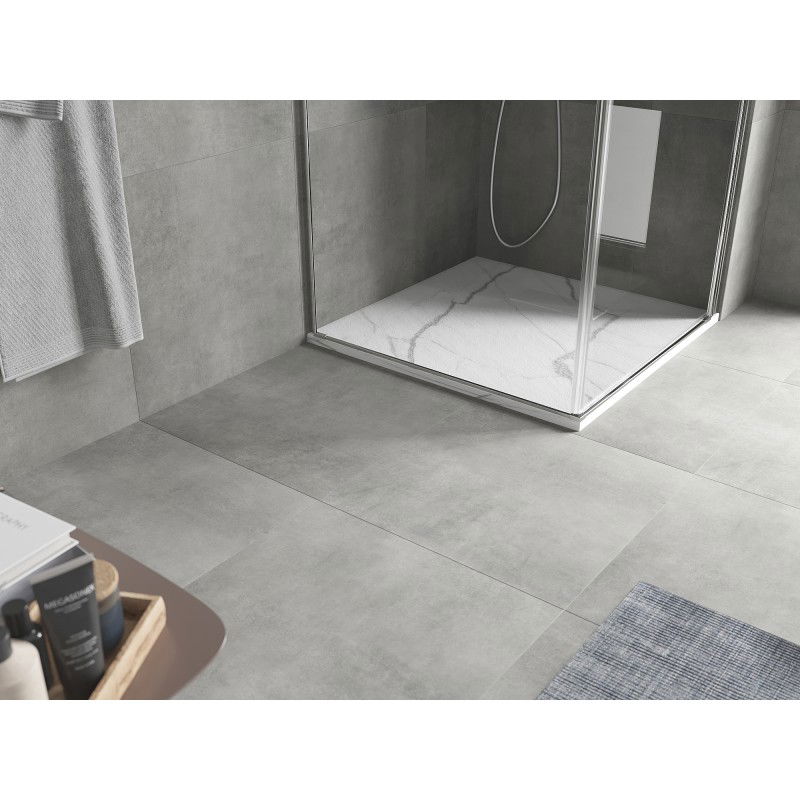 Mexen Hugo τετράγωνο ντουζιέρα SMC 80 x 80 cm, λευκή πέτρα - 42158080