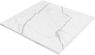 Mexen Hugo bac de douche carré SMC 80 x 80 cm, pierre blanche - 42158080