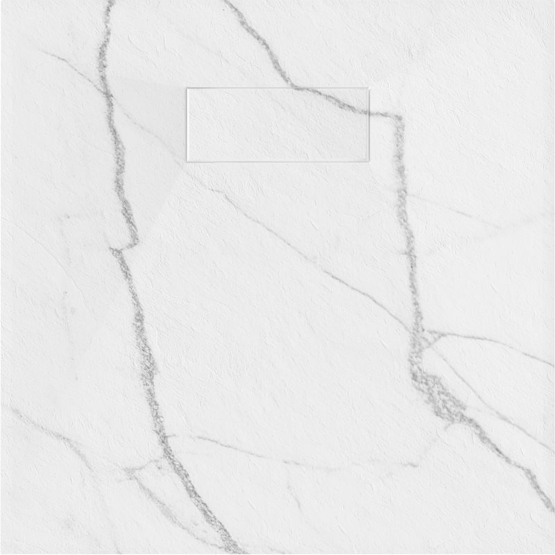 Mexen Hugo neliön muotoinen suihkuallas SMC 80 x 80 cm, valkoinen kivi - 42158080