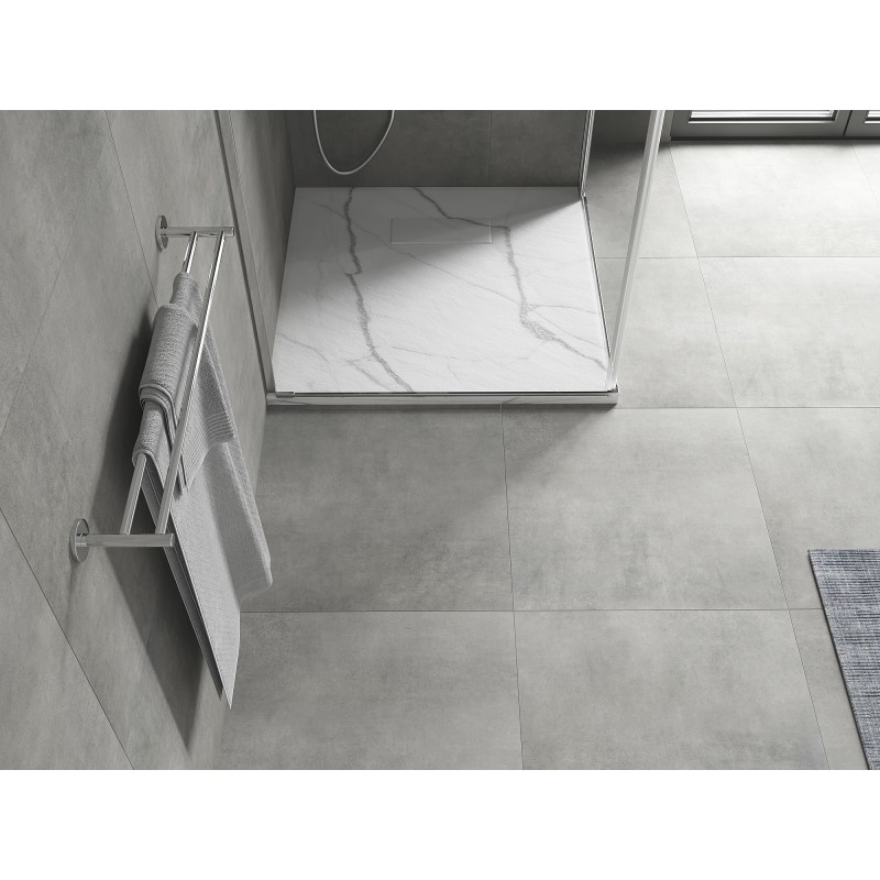 Mexen Hugo brodzik kwadratowy SMC 90 x 90 cm, biały kamień - 42159090