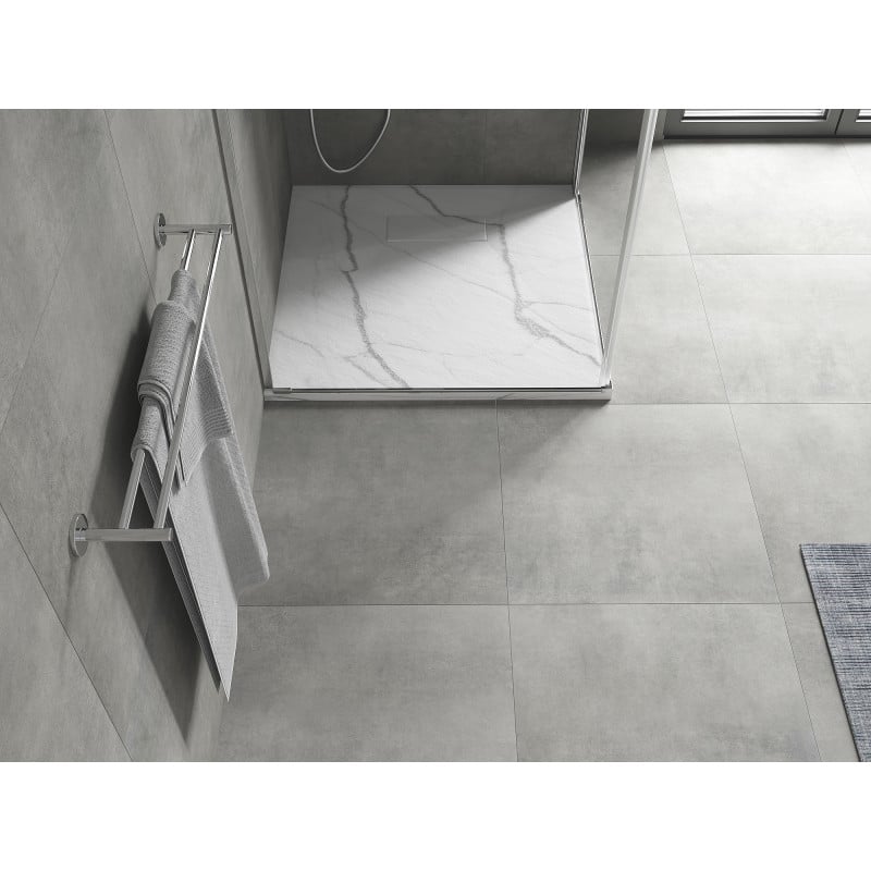 Mexen Hugo fyrkantig duschkar SMC 90 x 90 cm, vit sten - 42159090