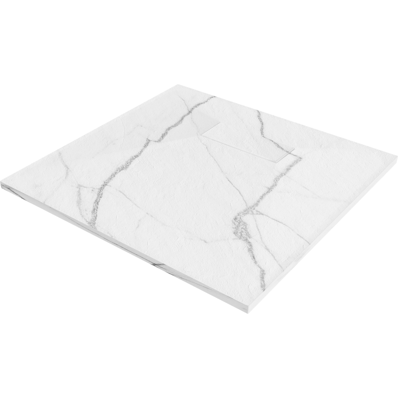 Mexen Hugo receveur de douche carré SMC 90 x 90 cm, pierre blanche - 42159090