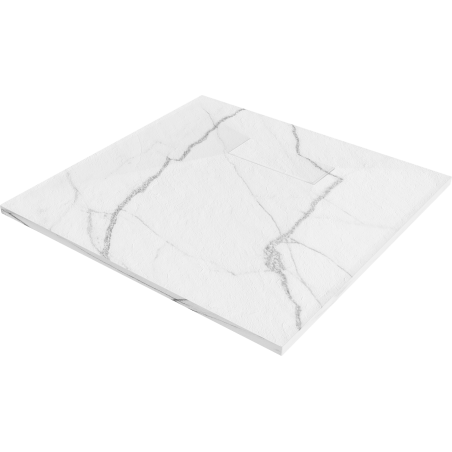 Mexen Hugo Duschbecken quadratisch SMC 90 x 90 cm, weißer Stein - 42159090