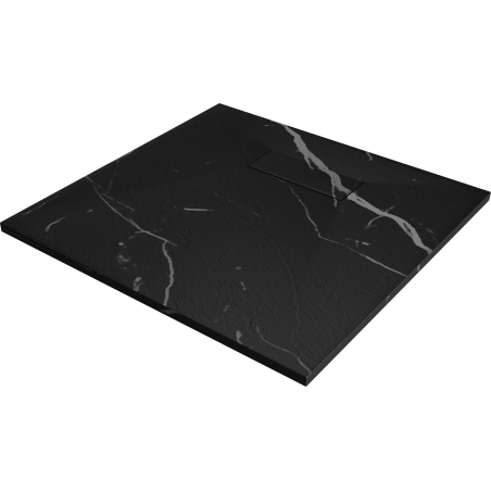 Mexen Hugo vierkante douchebak SMC 90 x 90 cm, zwarte steen - 42759090