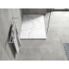 Mexen Hugo rechteckige Dusche SMC 100 x 80 cm, weißer Stein - 42158010