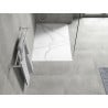 Mexen Hugo rechteckige Dusche SMC 100 x 80 cm, weißer Stein - 42158010