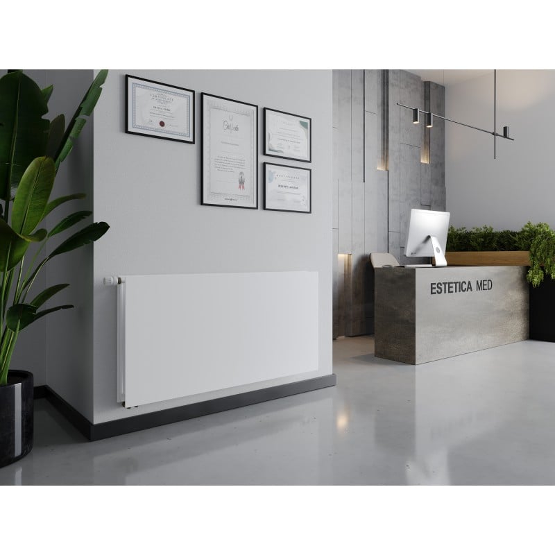 Mexen CVHF20 Hygiène Radiateur plat 400 x 1400 mm, raccordement inférieur, 1007 W, blanc - W620HF-040-140-00