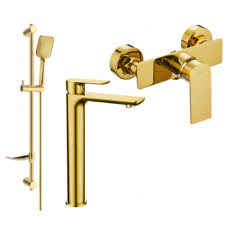 Mexen Alfa DF62 conjunto de ducha, dorado - 745714DF62-50