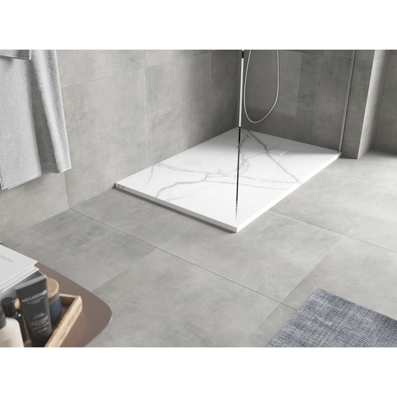 Mexen Hugo base de duche retangular SMC 120 x 80 cm, pedra branca - 42158012