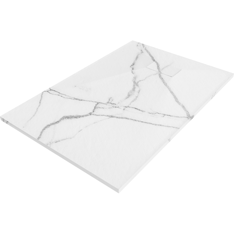 Mexen Hugo Rectangular Shower Tray SMC 120 x 80 cm, White Stone - 42158012