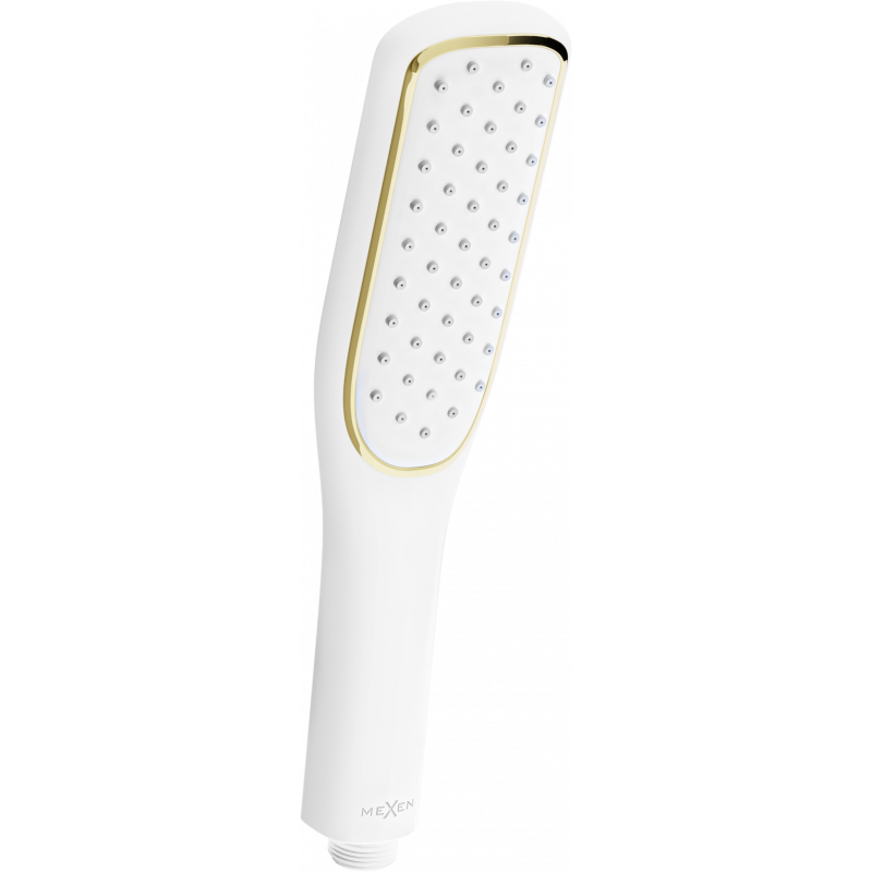 Mexen R-49 1-function shower handle, white/gold - 79549-25