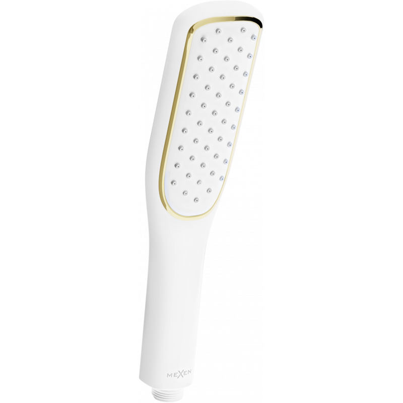 Mexen R-49 chuveiro de mão 1-função, branco/dourado - 79549-25