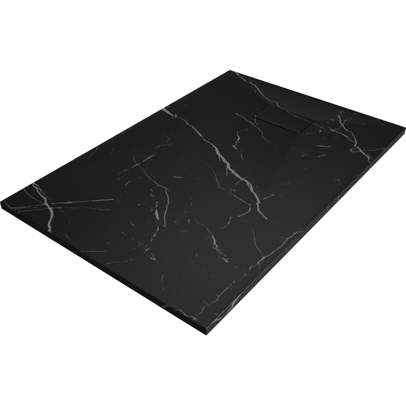 Mexen Hugo plato de ducha rectangular SMC 120 x 90 cm, piedra negra - 42759012