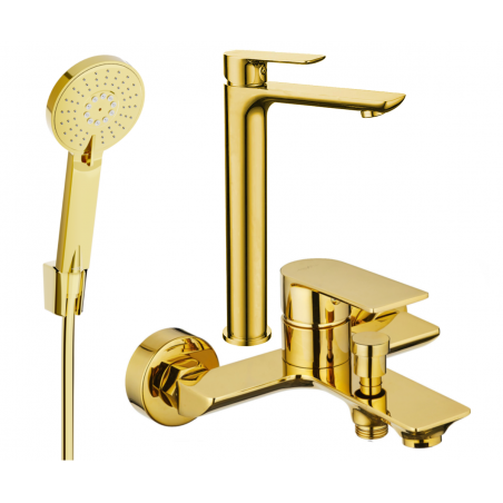 Mexen Alfa R40 Bath Set, Gold - 745713R40-50