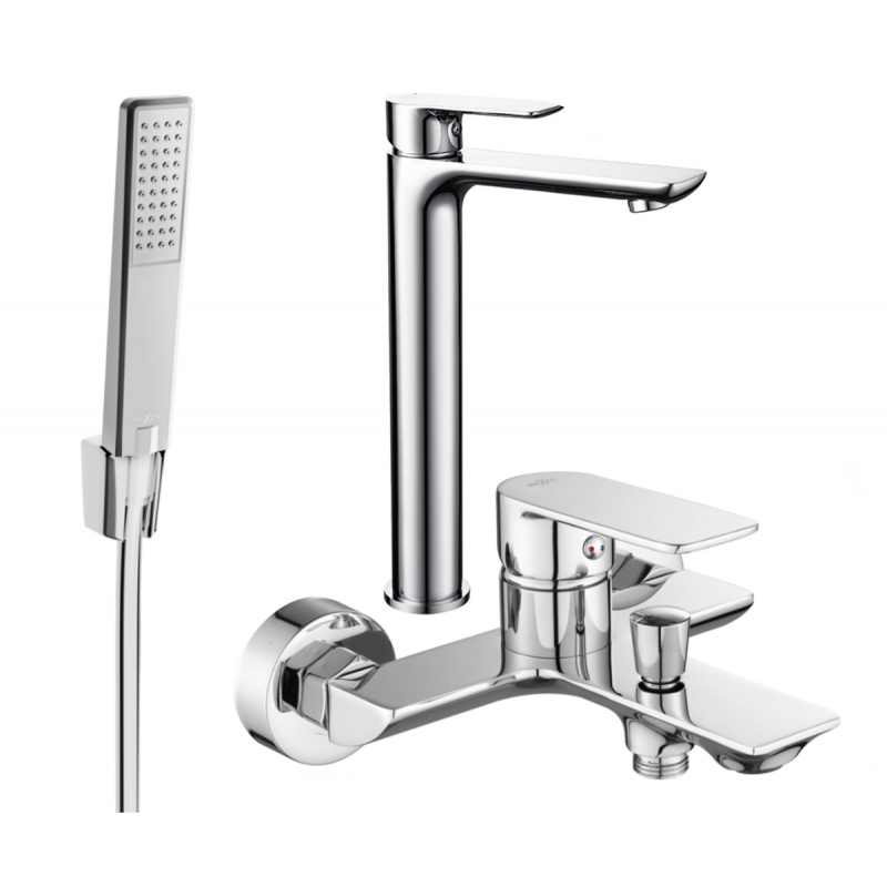 Mexen Alfa R72 bath set, chrome - 745713R72-00