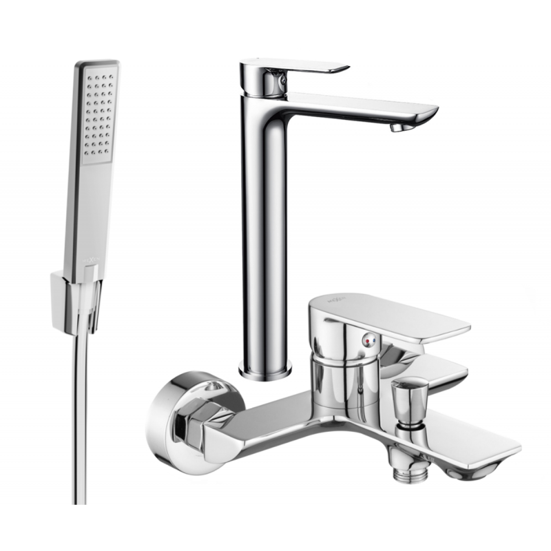 Mexen Alfa R72 conjunto de bañera, cromo - 745713R72-00