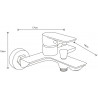 Mexen Alfa R62 vannikomplekt, kroom - 745713R62-00