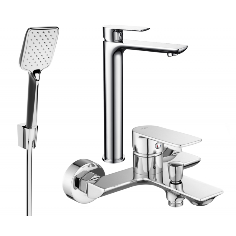 Mexen Alfa R62 bath set, chrome - 745713R62-00