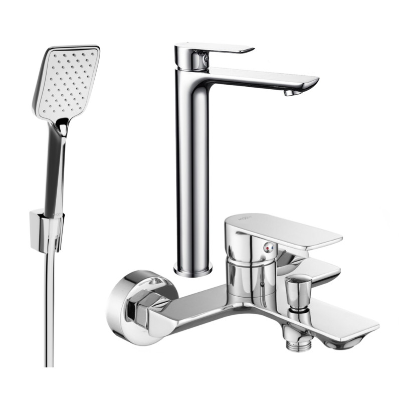 Mexen Alfa R62 bathtub set, chrome - 745713R62-00